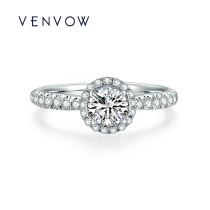 VENVOW a carat nude stone wedding ring to customize 18k gold diamond courting wedding wedding ring female extravaganza