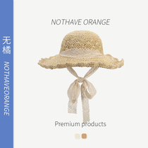 Straw net red beach hat lace straw hat female summer seaside sunshade sun hat vacation foldable sun hat