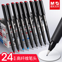 Morning light little red riding Hood black conference pen Gel pen Hand-drawn needle tube gel pen Red and blue 0 5 signature pen Water pen for students with quick questions Teacher special carbon pen Fiber pen hook line pen stationery