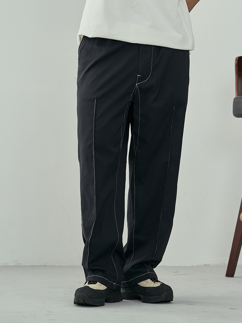 TANOXI P085 CORDURA 防泼水宽松直筒 明线垂感西裤 休闲裤长裤男