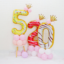 40 inch large birthday balloon acknowledges romantic digital party children background wall decoration wedding room arrangement anniversary celebration