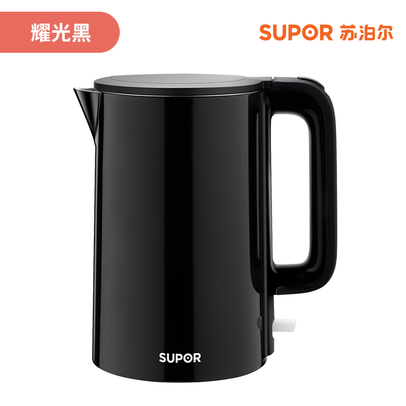 英国品牌温控，双层方烫手：1.5L SUPOR苏泊尔 家用全自动电热水壶 SW-15T715