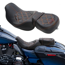 Suitable for Harley Highway Street Gliding Road King Double Light 09-20 Modified Heat Insulation Widened Retro Cushion Seat Cover