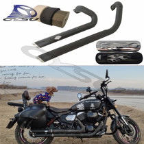 Suitable for Longjia V Road 250 V bully sail 250 modified retro VH exhaust straight row horseshoe vocal cord silencer plug