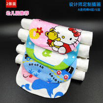 Baby sweat towel cotton childrens sweat towel baby gauze pad back towel increase number Zhongdong Han towel kindergarten