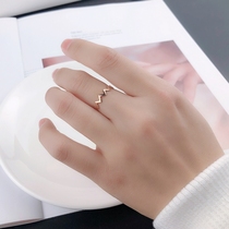 Curved ring female ins trend fashion simple personality light luxury niche design exquisite food ring decorations