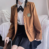 Original Moriyue High Jk Suit Women's Day Foundation Proposition Uniform Chunqiu College Feng Tea-colored Suit