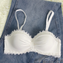 Deep Alley Hominin Summer Thin style Seamless Underwear Women Small Breasts Coalesch Special Without Shoulder Strap Non-slip No Steel Ring Bra Hood