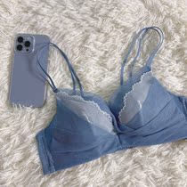 Deep alley homer lingerie women small breasts coalestation to collect secondary milk anti-sagging No steel ring bra Sexy lace bra suit