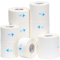 Noma PP synthetic paper 30-100 waterproof label sticker 20 40 50 60 70 80PET black self-adhesive blank roll can be customized with ribbon barcode printing equipment bar