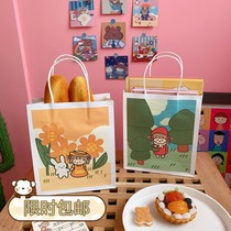 Gift bag Small birthday return bag large cute girl student creative ins gift bag tote bag paper bag