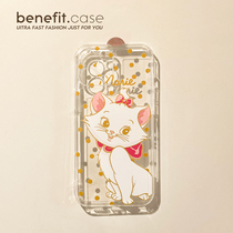 Benefit Japan-ROK cute smile Mary cat applies Apple 13promax mobile phone shell cartoon iphone12mini teenage girl xsmax creative xr transparent 8p