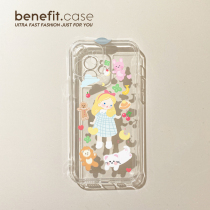 Benefit Cartoon Cute Teenage Girl Sleepwalking applies Apple 13promax mobile phone shell iphone12mini protective sleeve xsmax Korea xr female 8plu