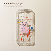 Benefit cartoon cute hair dryer sheep apply Apple 13promax full package lens phone shell iphone12mini protective sleeve xsmax personality xr