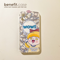 Benefit Creative Cute Storm Rich Girl applies Apple 13promax mobile phone shell iphone12mini protective sleeve xsmax soft edge protection xr anti-fall 8p