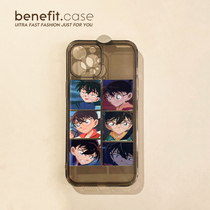 Benefit cartoon name Detective Conan applicable Apple 13promax mobile phone shell iphone12 transparent mini anti-fall xsmax creative xr new one 8plu