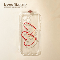 Benefit Japan-ROK double love applies Apple 13promax mobile phone shell brief about iphone12mini transparent xsmax European and American xr soft silica gel 8p