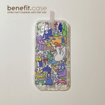 Benefit evil to creative rugged comics The application of the apple 13promax graffiti mobile phone shell iphone12mini protective sleeve xsmax soft silicone xr
