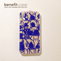 Benefit cartoon creative man Sea personality applies Apple 13promax silicone cell phone shell iphone12mini protective sleeve xsmax advanced xr small crowd 8p