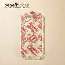 Benefit Japan-Ins Sweetheart English Applicable Apple 13promax mobile phone shell minimalist iphone12mini transparent xsmax creative xr silicone 8p