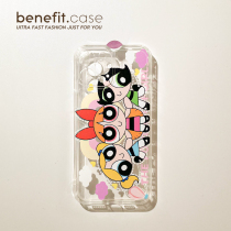 Benefit cartoon handle flying day Little policewoman applies Apple 13promax mobile phone shell cute iphone12mini soft silicone xsmax transparent xr full package 8