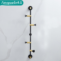 Brass coat rack Wall hanging bedroom hanging hook All copper living room light luxury clothes rack door back entrance hook