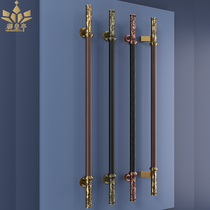 High-grade glass door handle stainless steel custom club room wooden door pull handle new Chinese antique door handle