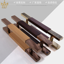 New Chinese-style hotel club door handle private room wooden door long armrest Xiangyun carved stainless steel glass door handle