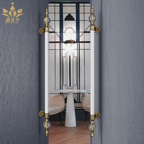 High-grade crystal stainless steel glass door handle custom hotel club wooden door handle large handle light luxury gold