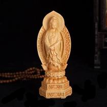 Cliff-pad sculptures hands with bead-watched bodhisattva furnishing crafts Buddha statue household decoration