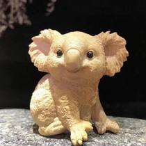 Big leaves Yang Wood Sculpture Craft Animal Little Wood Decoration Engraving to Give Gift Items