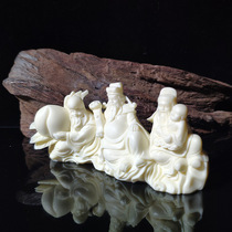 Ivory Fruit Fu Lu Shou Ornament Samsung Gaozhao Handicraft Sending the Elderly Birthday Congratulations Creative Decorative Car Accessories
