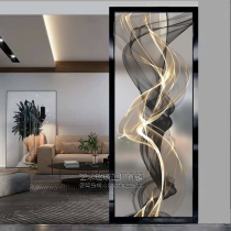 Art glass custom screen Aisle partition living room double-sided matte translucent painted new tempered fashion new