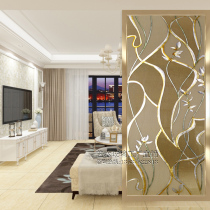 Art glass custom screen Aisle partition living room double-sided matte translucent painted high-end abstract style