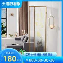 Modern minimalist hotel partition office shielded from decoration frosted stainless steel art glass screen in house