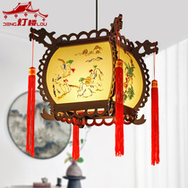 Chinese lantern lamp Chinese New Year Spring Festival balcony corridor restaurant ancient building decoration single chandelier advertisement antique palace lantern