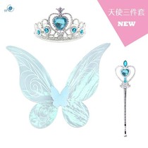 Hand performance three sets of girls fairy props catwalk fairy wings fluorescent wings decoration 2019 dance baby