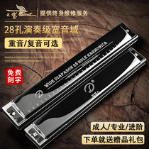 Germany imported spring 28 holes accented polyphonic C-tone harmonica high-end adult professional performance grade beginner