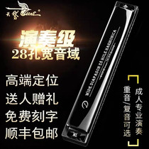 Germany imported spring 28 holes professional performance grade harmonica polyphonic accent C tone adult advanced musical instrument