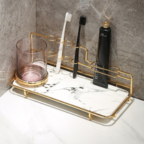 Light and luxurious toilet bathroom pendulum table Desktop High-end Electric Toothbrushes Racks Wash Wash Table Containing Boxes shelves