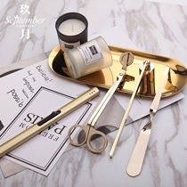 Scented candle tool set Candle extinguisher Candle hook Candle cover Candle cutter Three-piece set Tray igniter