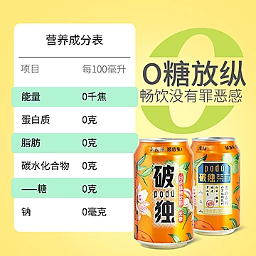 【破独】0糖0脂白茶饮料310ML*12罐[30元优惠券]-寻折猪