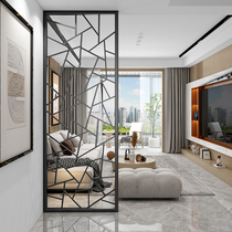 Nordic wrought iron screen partition dining and living room light luxury entry porch net red decoration modern metal grille hollow wall