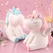 Factory girl heart Angel unicorn piggy bank savings pot room bedroom decorations student children gift