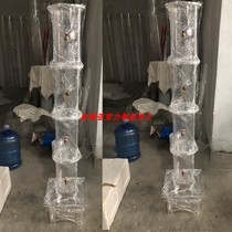 Transparent plexiglass ozone reactor Acrylic biochemical reaction tower equipment pipe flange connection aeration valve