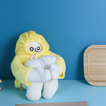 ins Korean cute healing trembles autistic self-closing squat banana human expression bag doll girl heart cute doll gift
