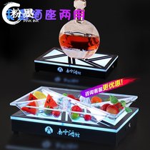 New creative personality bar KTV dual-use luminous wine seat luminous fruit plate LED custom wine champagne base
