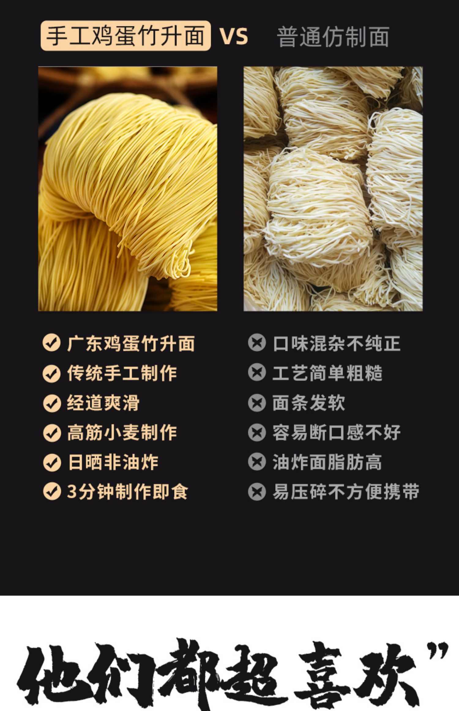 广东港式手工竹升面整箱600g