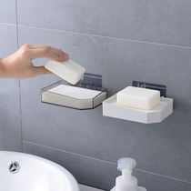 Soap box suction cup wall-mounted soap box holder toilet drain creative non-punched soap box household soap holder