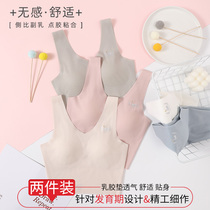 Summer ice silk girl big childrens underwear development period high middle school primary school students wear a base vest 10-13-18 years old